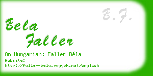 bela faller business card